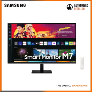 Samsung 32" M7 Series 4K UHD Smart Monitor Samsung Monitor 32" UHD 3840 x 2160, Smart TV Apps, VA Panel, HDR, 60Hz, 8ms (GTG), Built-in WiFi and Bluetooth, Remote Controller and Built-in Speaker, Inputs: USB, HDMI