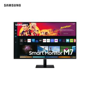 Samsung 32" M7 Series 4K UHD Smart Monitor Samsung Monitor 32" UHD 3840 x 2160, Smart TV Apps, VA Panel, HDR, 60Hz, 8ms (GTG), Built-in WiFi and Bluetooth, Remote Controller and Built-in Speaker, Inputs: USB, HDMI