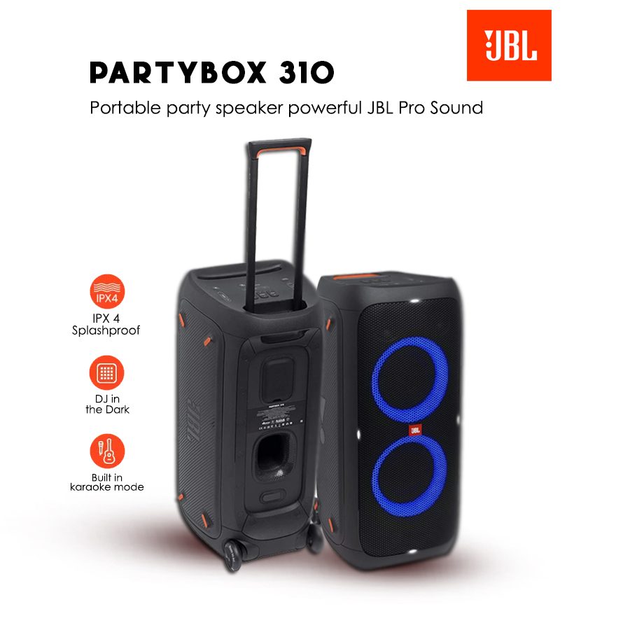 JBL PartyBox 310 Portable Bluetooth Party Speaker With Lighting Effects 