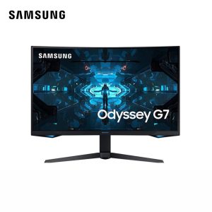 Samsung  27″ Odyssey Monitor G7 (LC27G75TQSEXXP) 1000r Curved Bezel-less / 2560 x 1440 / HDMI + DP + USB / 350cd / 240Hz / 1ms / VA / y-stand