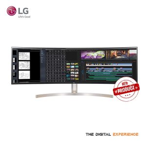 LG  49″ UltraWide Dual QHD Curved Monitor (49WL95C-WE) / 5120 x 1440 / HDMI + DP / 60hz / 350cd / 5ms