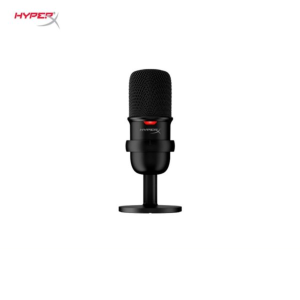 HyperX SoloCast - USB Microphone (Black)- Tap-to-Mute Sensor with LED status indicator, HI-RES 24-BIT/96KHZ Recording